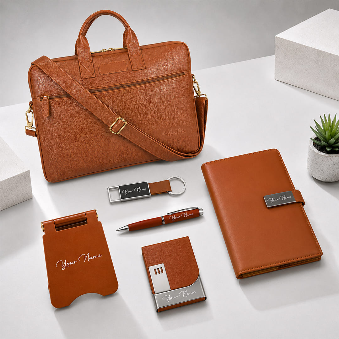 New Hire Welcome Kit with Laptop Bag & Office Essentials